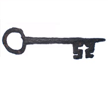 Key found by metal detecting on Torpel Field, Cambs